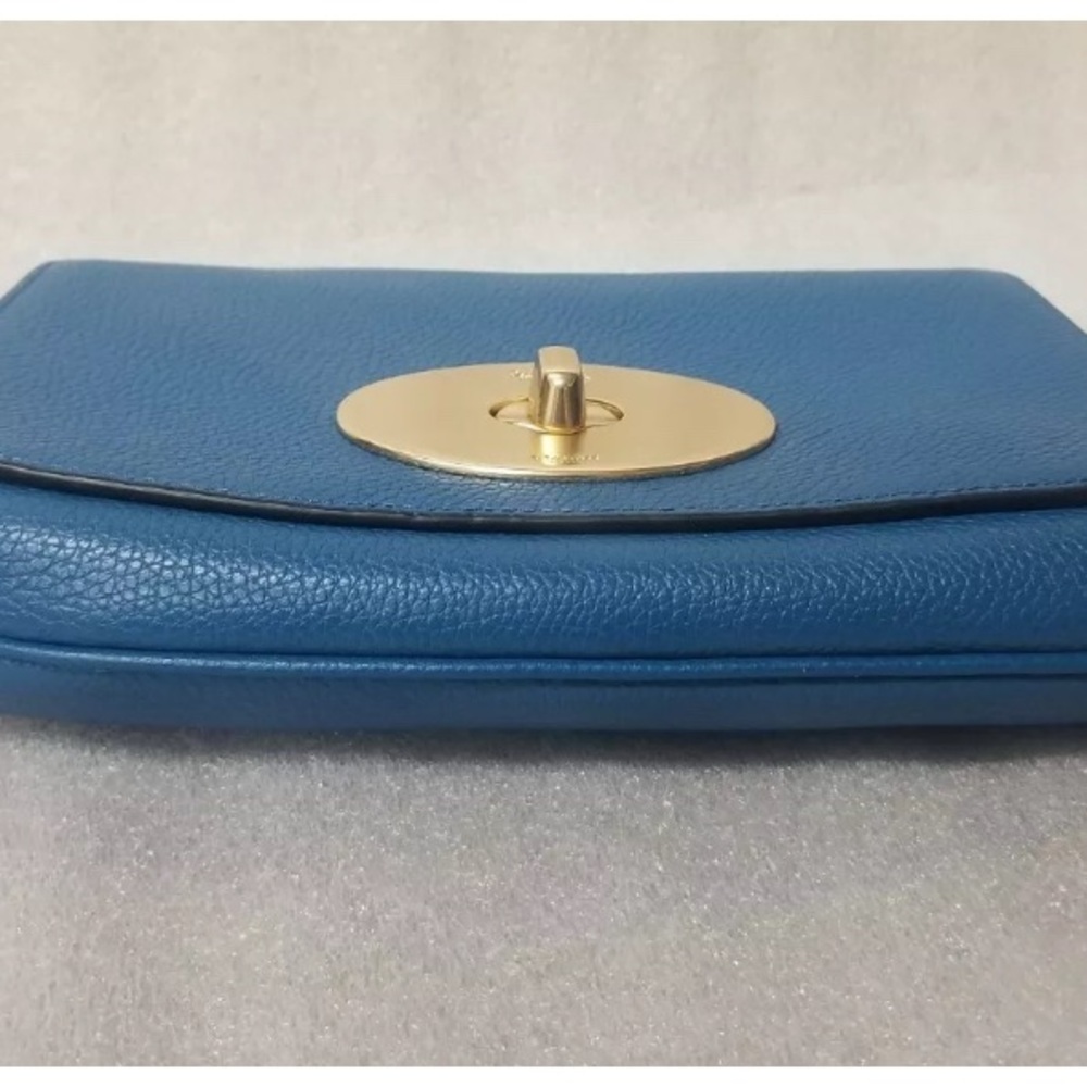 Coach Pebble Grain Cornflower Blue Crossbody